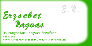 erzsebet magvas business card